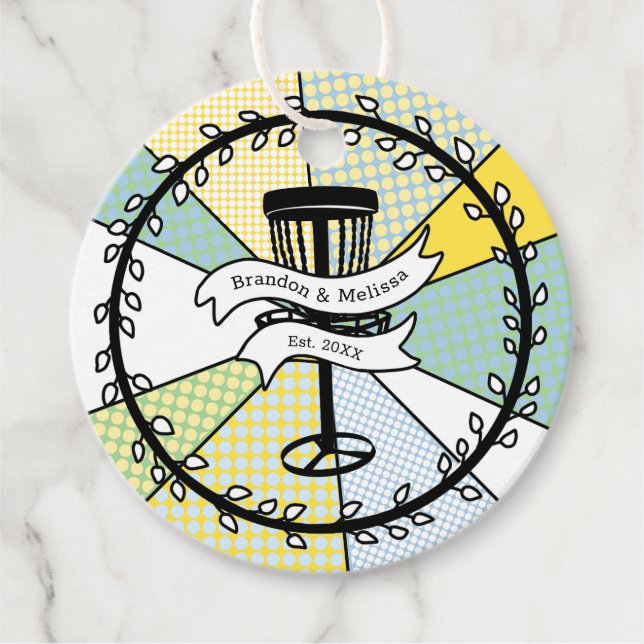 Skivans golf-teman gåvor etiketter (Framsida)