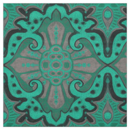 Skivat av granatkorn, mint & grått, bohemiska möns tyg