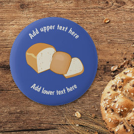 Skivat crusty Loaf - Baking Theme - Anpassningsbar Knapp