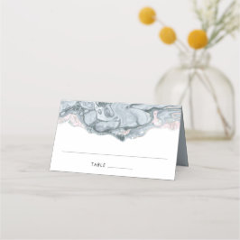 Skivblått och  Rosa Marble-kort Placeringskort