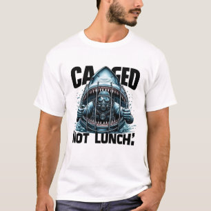 Skivburna, inte låsta Shark Cage Diver Funny T Shirt
