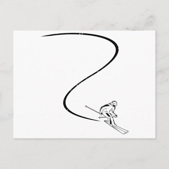 Skivers | Ski Skis Skiing Winter Gifts Vykort (Framsida)