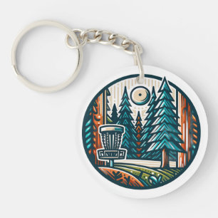 Skivgolf i Skogen Retro Vibe Art
