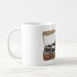 Skivinspelare Musiknoter Kaffemugg