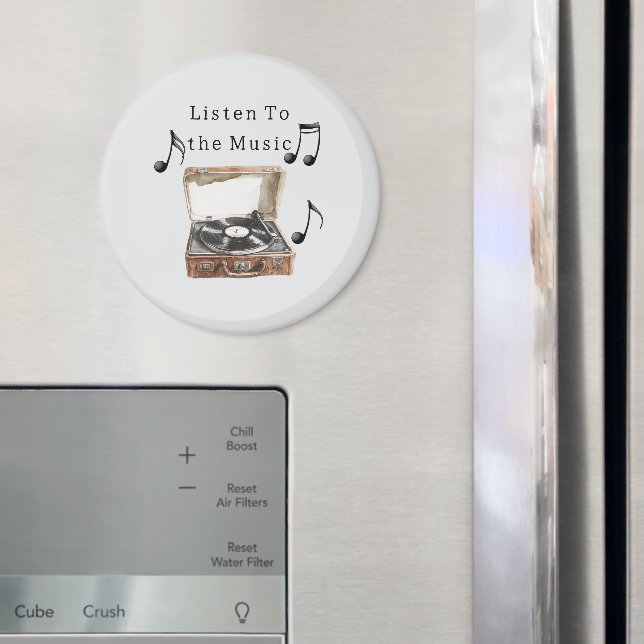 Skivinspelare Musiknoter Magnet (In Situ (Fridge))