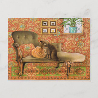 Skivkort för kattmålning vykort