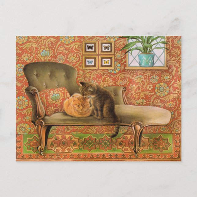 Skivkort för kattmålning vykort (Framsida)