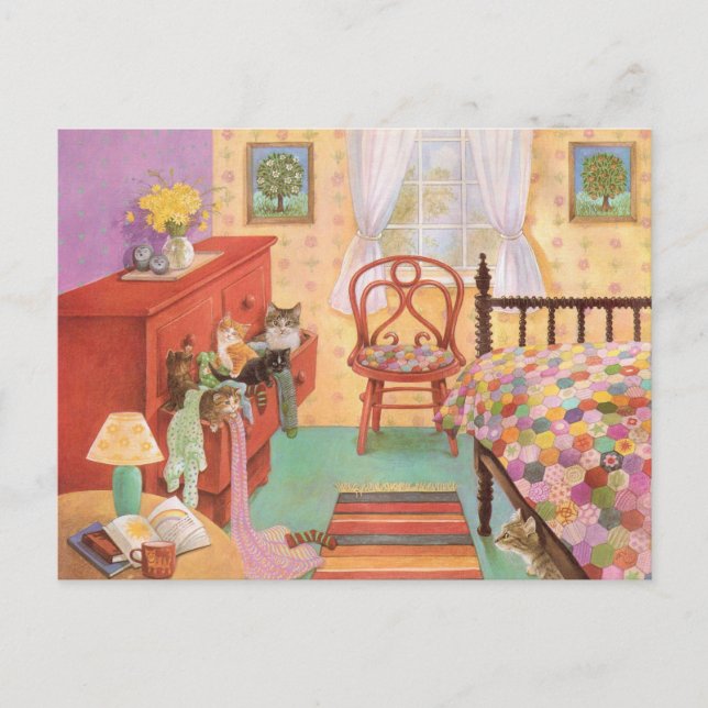 Skivkort för kattmålning vykort (Framsida)