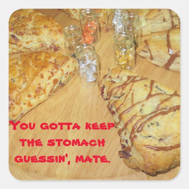 Skivor är Delicious Fyrkantigt Klistermärke (Framsida)