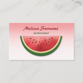 Skivor av rosa vattenmelon dietist nutritionist visitkort