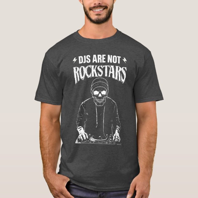 Skivspelarmusik DJ-essentials DJ-festpresenter rol T Shirt (Framsida)
