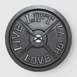 Skivstången pläterar väggen tar tid på - lyft, bo, stor klocka