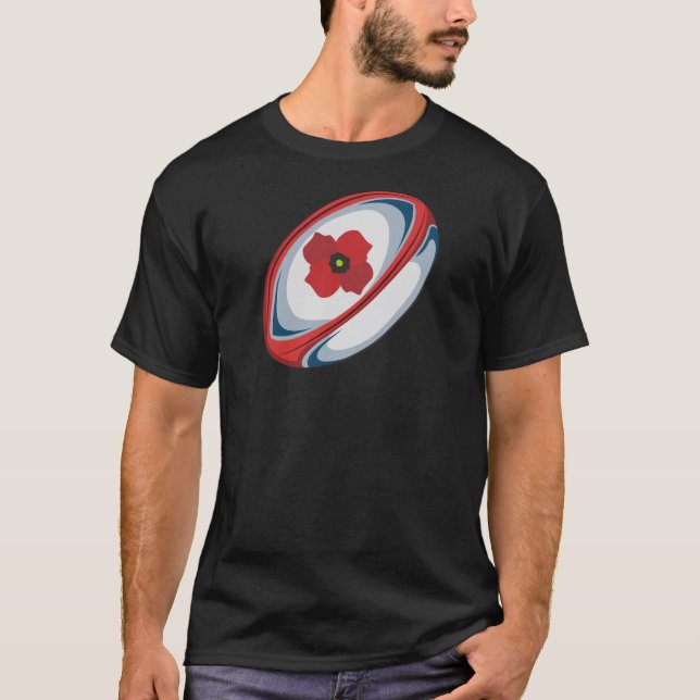 Skjorta 2018 för vallmo för England Rugbyliga T Shirt (Framsida)
