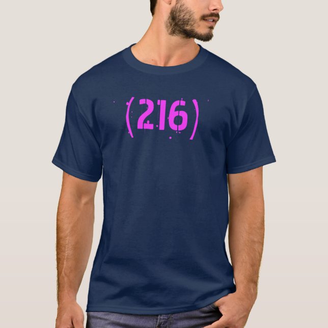 Skjorta Cleveland för 216 riktnummer T-shirt (Framsida)
