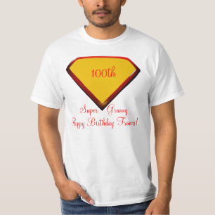Skjorta för 100 år toppen Grannyfödelsedag T Shirt