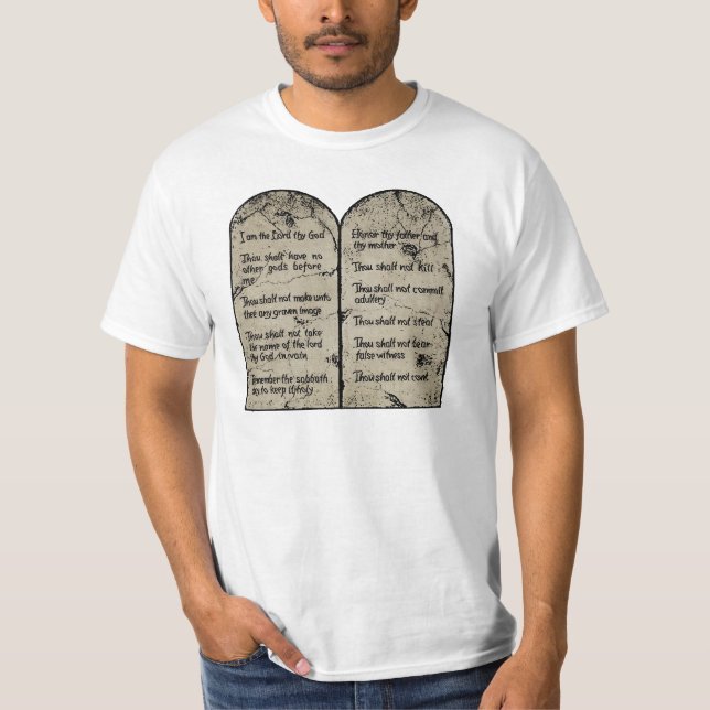 Skjorta för 10 Commandments Tee Shirt (Framsida)