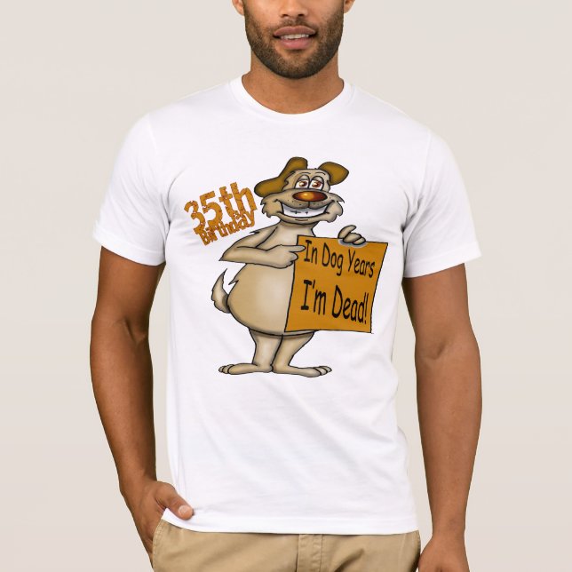 skjorta för 35efödelsedaggåvor T Tee Shirt (Framsida)