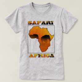 Skjorta för afrikakartaSafari T med elefanter Tröja