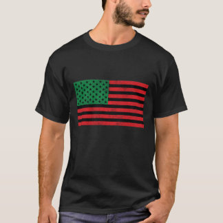 Skjorta för afrikansk amerikanflaggautslagsplats t-shirt