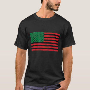 Skjorta för afrikansk amerikanflaggautslagsplats tee