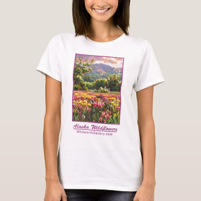 Skjorta för Alaska vildblommautslagsplats - T-shirt (Framsida)
