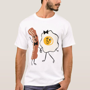 Skjorta för älskare för bacon'n-ägg t shirt