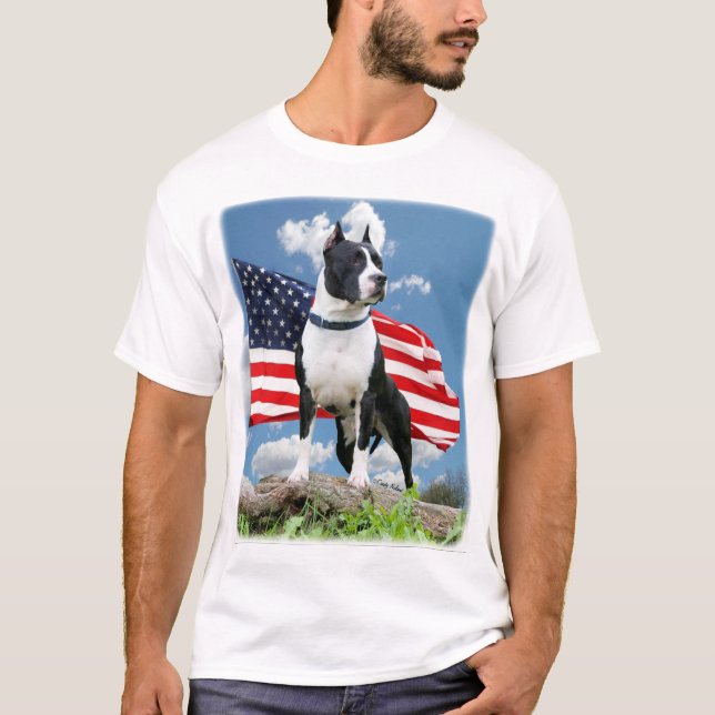 Skjorta för amerikanStaffordshire Terrier Tee Shirt (Framsida)