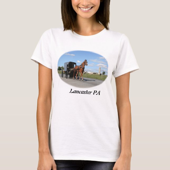 Skjorta för Amish landutslagsplats Tee Shirt (Framsida)