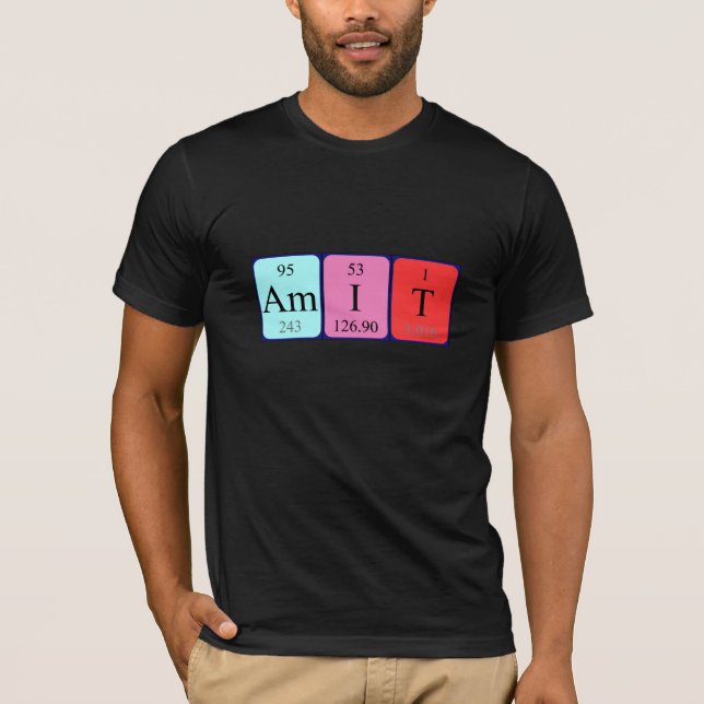 Skjorta för Amit periodisk bordnamn T-shirt (Framsida)
