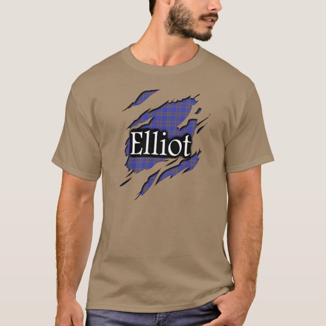 Skjorta för ande för klanElliot Tartan T Shirt (Framsida)
