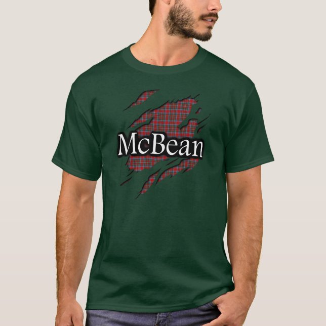 Skjorta för ande för klanMacBean McBean Tartan T-shirt (Framsida)