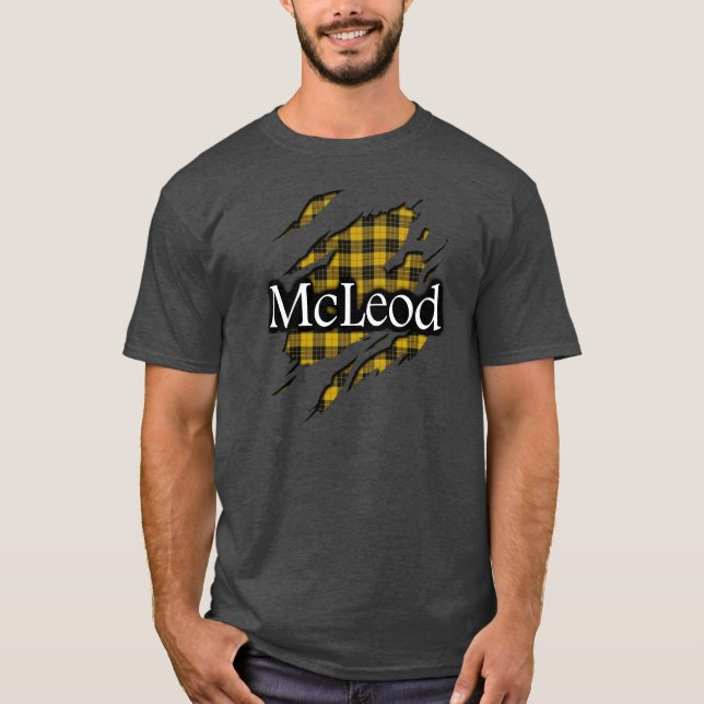 Skjorta för ande för klanMacLeod McLeod Tartan Tee Shirt (Framsida)