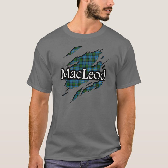 Skjorta för ande för klanMacLeod Tartan Tee Shirt (Framsida)
