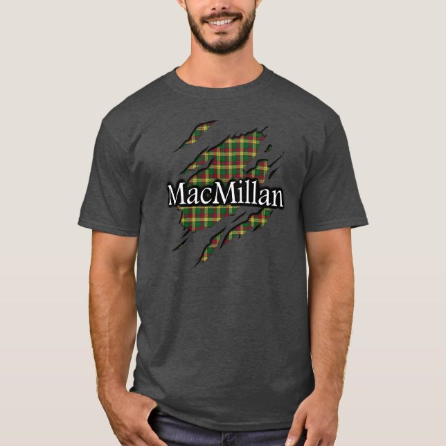 Skjorta för ande för klanMacMillan Tartan Tee (Framsida)