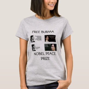 SKJORTA FÖR AUNG SAN SUU KYI NOBEL FREDPRIS TEE SHIRT