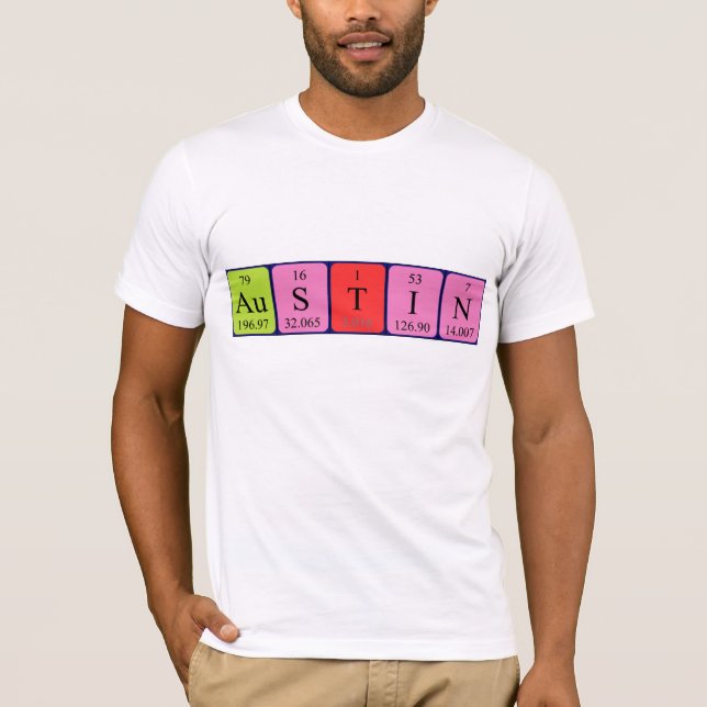 Skjorta för Austin periodisk bordnamn T Shirt (Framsida)