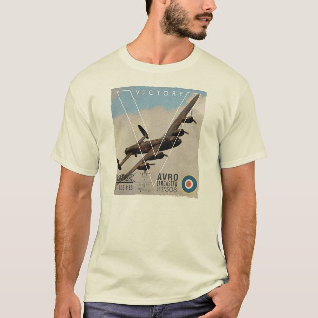 Skjorta för Avro Lancaster WW11 bombplan T T-shirt (Framsida)