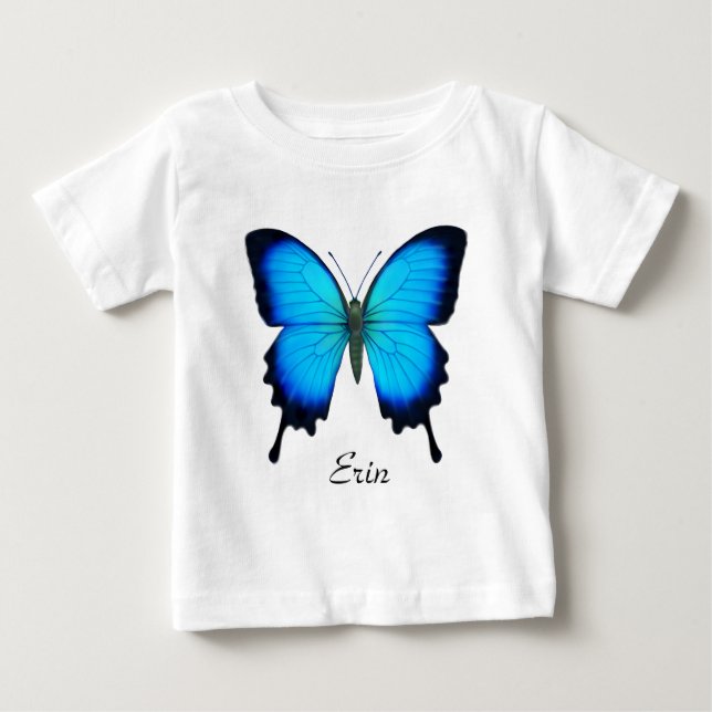 Skjorta för baby för blåttUlysses Swallowtail Tee (Framsida)