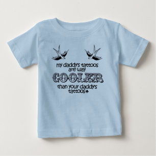 Skjorta för baby "för min papportatueringar" t shirt