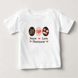 Skjorta för baby T för fredkärlekapotek T-shirt