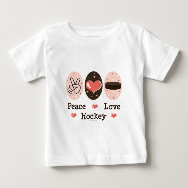 Skjorta för baby T för fredkärlekhockey Tee (Framsida)