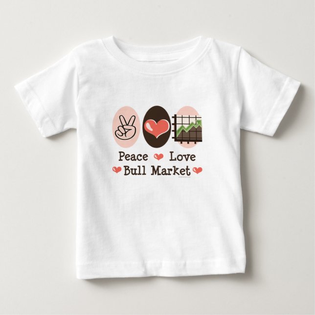 Skjorta för baby T för fredkärlekhögkonjunktur T-shirt (Framsida)