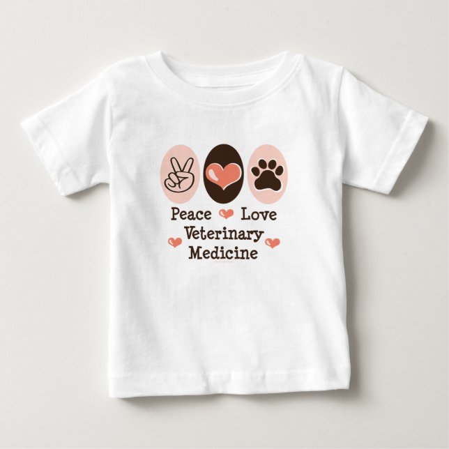 Skjorta för baby T för medicin för fredkärlek Tee Shirt (Framsida)