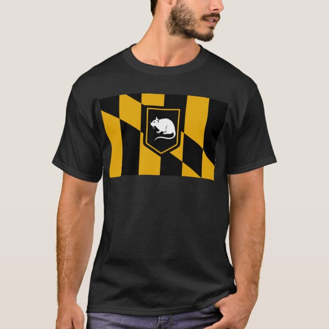 Skjorta för Baltimore flaggaråtta Tee Shirt (Framsida)