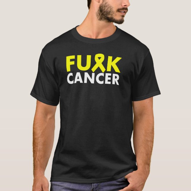 Skjorta för band för F*CK-CANCERgult Tee Shirt (Framsida)