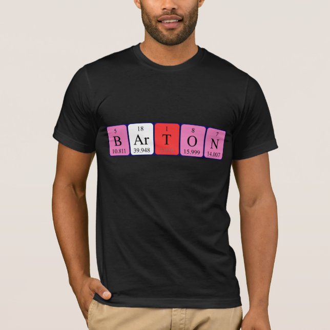 Skjorta för Barton periodisk bordnamn T Shirt (Framsida)