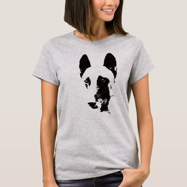 Skjorta för belgareMalinois utslagsplats Tee Shirt (Framsida)