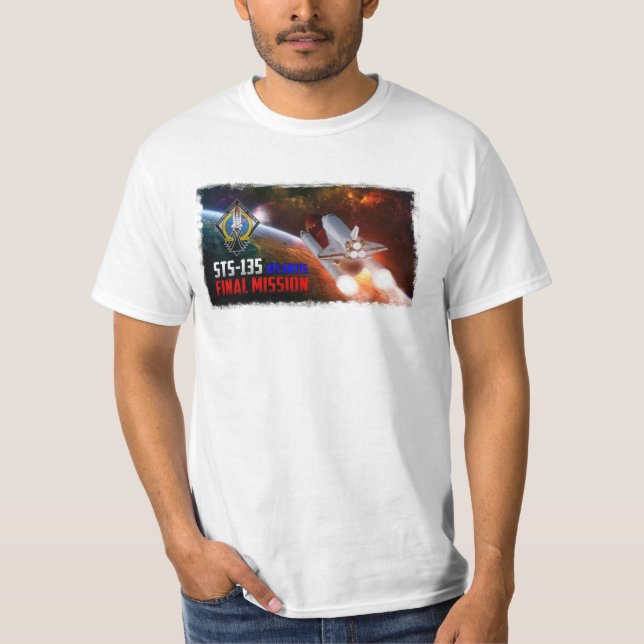 Skjorta för beskickning för rymdfärjaAtlantis T Shirt (Framsida)