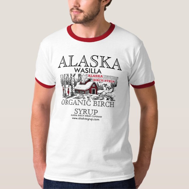 Skjorta för björksirap T T Shirt (Framsida)