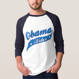 Skjorta för blått för Obama Biden vintageSwoosh Tee